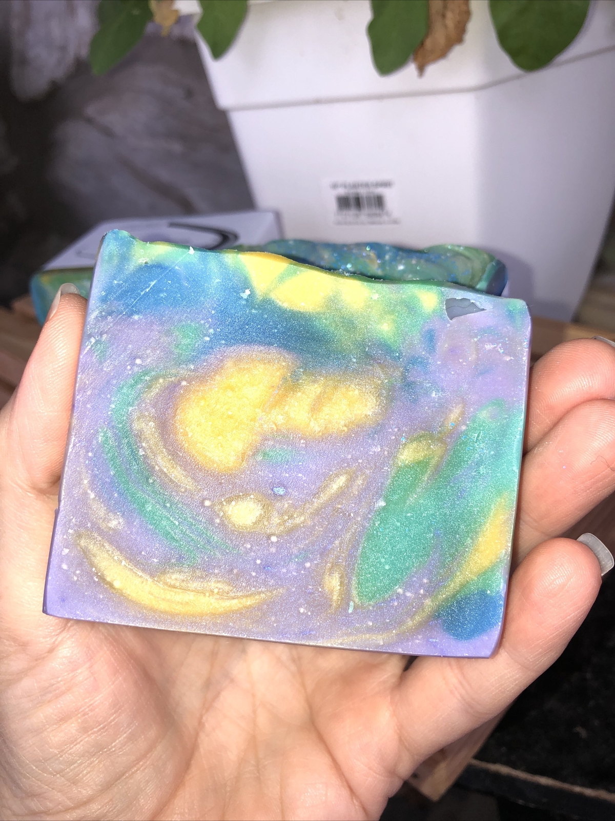 rainbow eculptus goats milk soap
