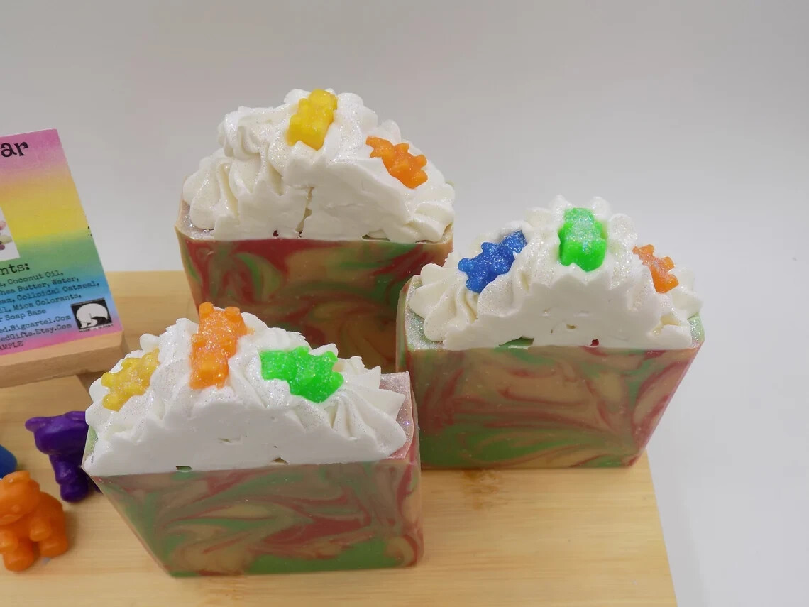 Gummy Rainbow Bear Bar Soap