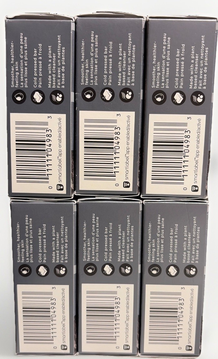 6 Pack: Dove Men+Care Exfoliate Plant Based Bar Soap – Charcoal & Clove Oil 5 oz