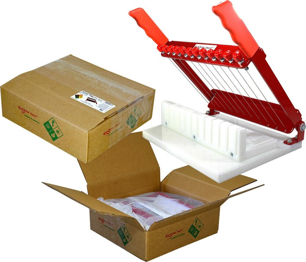 Soap Cutter + 2 Natural Silicone Soap Molds