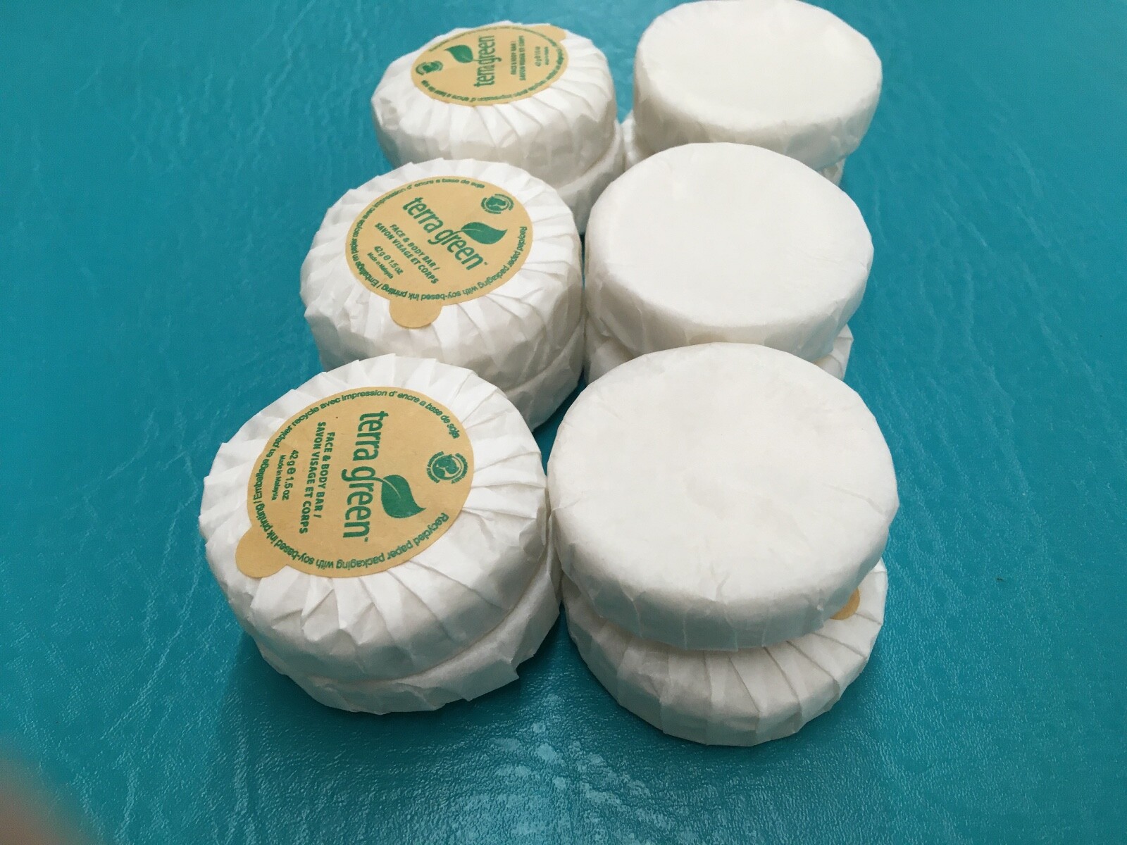 12 Terra Green Face and Body Soap Bar 1.5 oz Larger Size Travel 1 1/2 Ounce