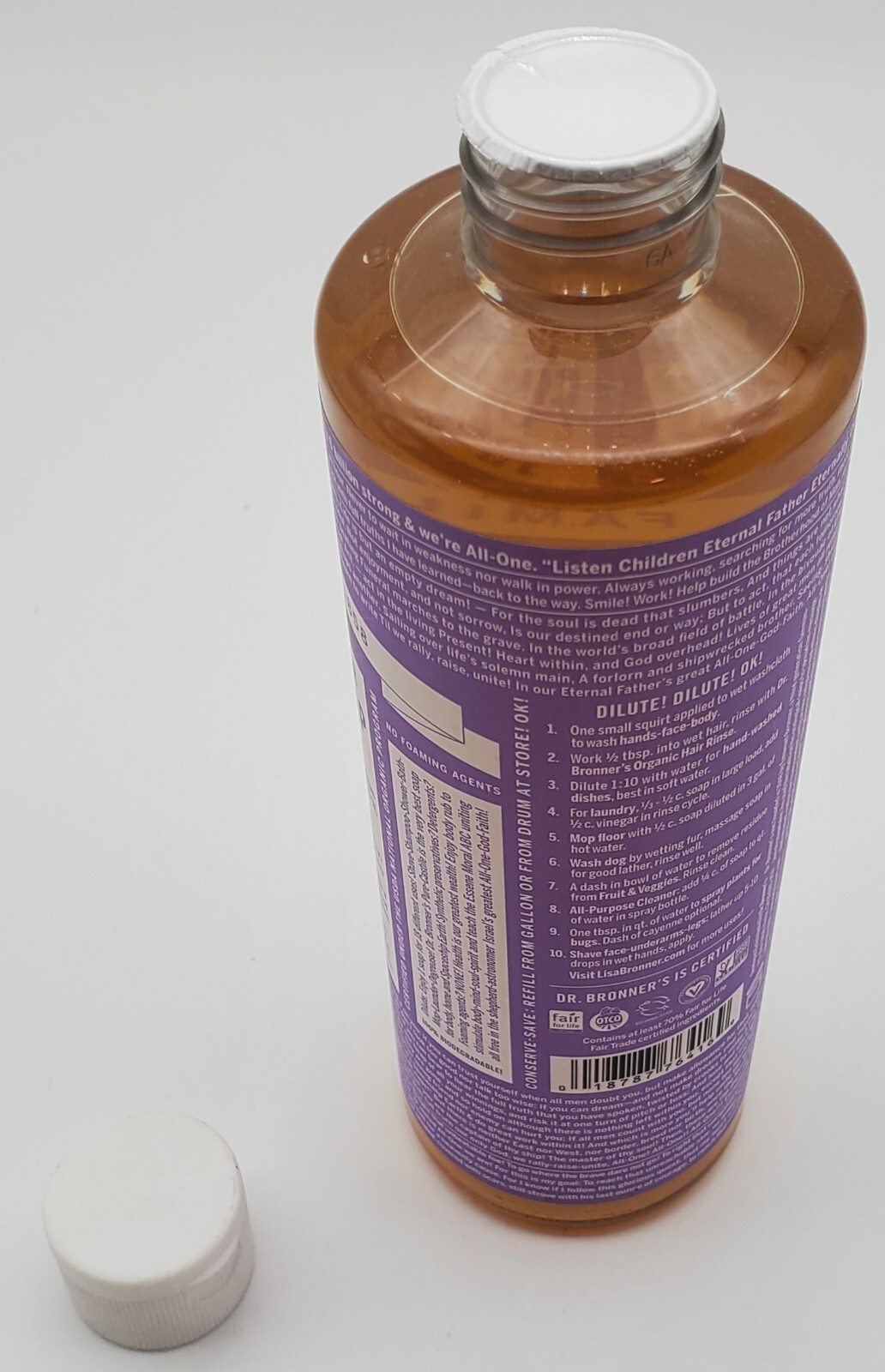 Dr Bronner’s 18-In-1 Hemp Lavender Pure-Castile Soap 16fl oz 473ml