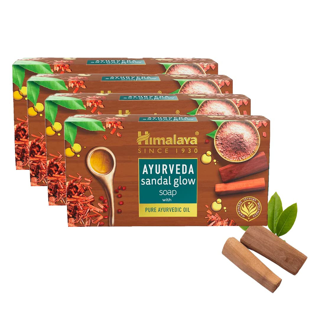 Himalaya Ayurveda Sandal Glow Soap with Pure Ayurvedic Oil -75g Bar – Free Ship