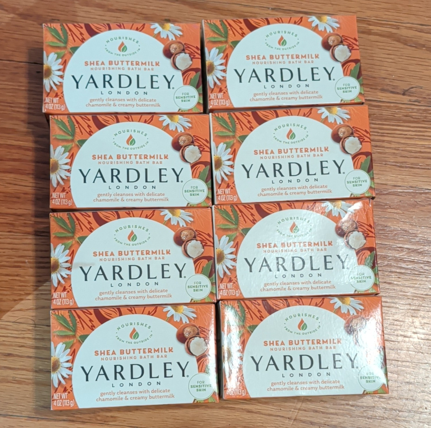 Yardley London Shea Buttermilk Bath Bar Soap 4 oz Multipack Lot of 8