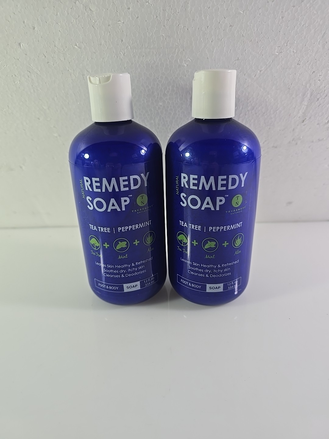 2 Bottle 12 oz Tea Tree Oil Body Wash Invigorating Tea Tree Soap with Peppermint