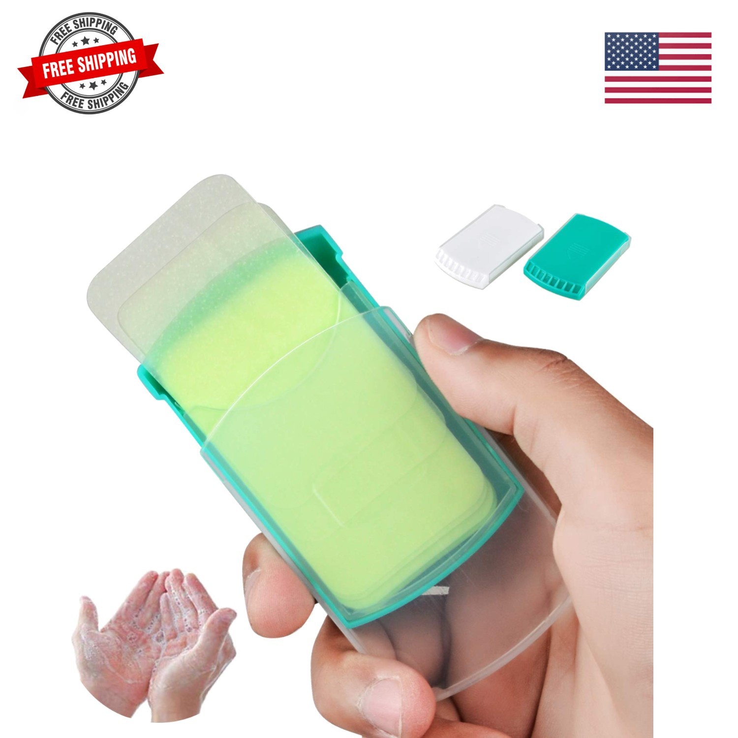 2 Boxs 100 Sheets Hand Washing Soap Sheets for Outdoor Travel,Portable Campin…