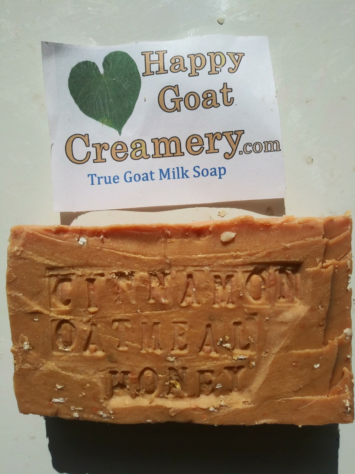 CINNAMON OATMEAL & HONEY GOAT MILK SOAP HAPPY GOAT CREAMERY PURE ESSENTIAL OIL