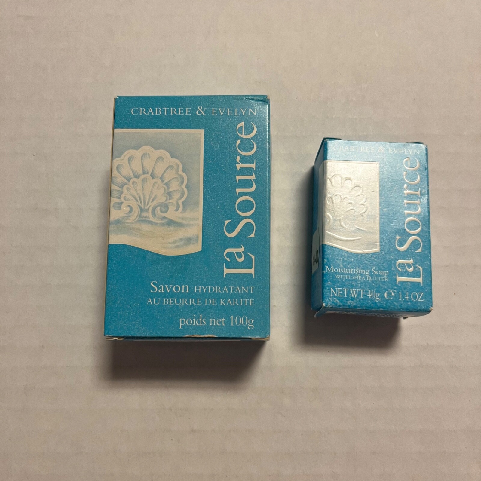 Crabtree & Evelyn La Source Moisturizing Soap Shea Butter 3.5oz & 1.4oz (2 Bars)