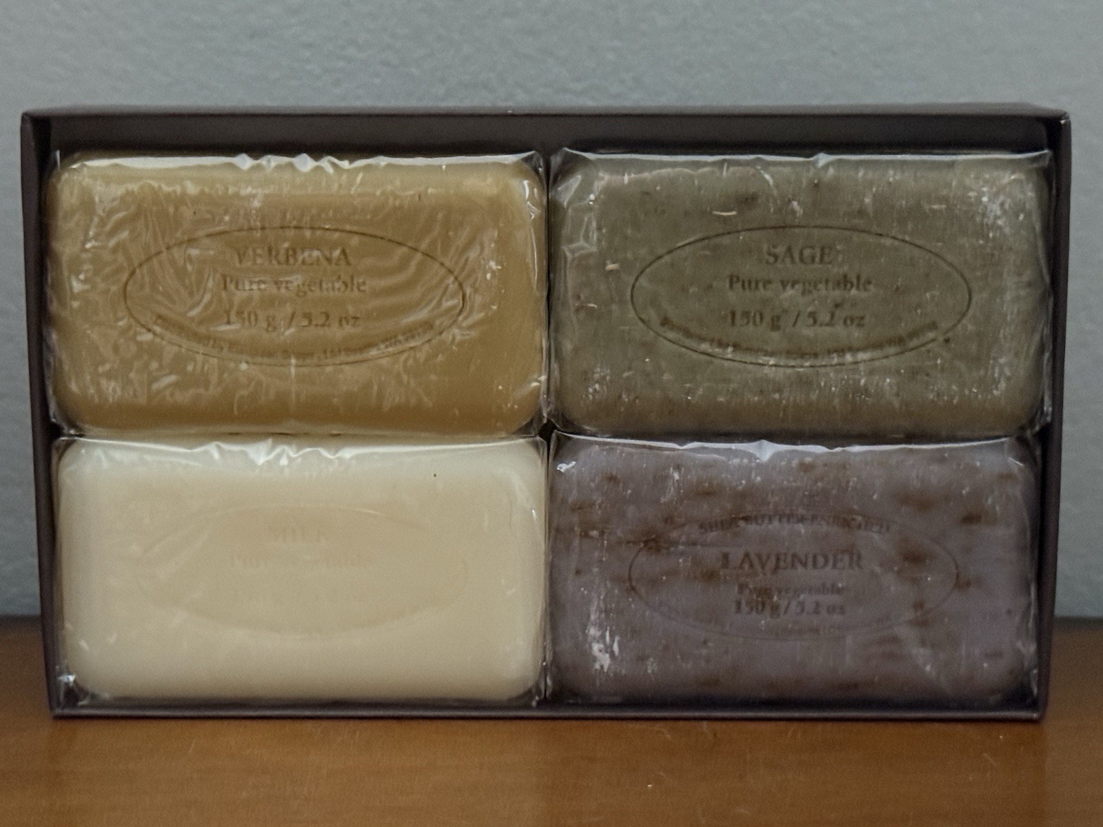 Pre de Provence Lavender Milk Verbena & Sage Soap 150gm Bar Shea Butter Gift Set