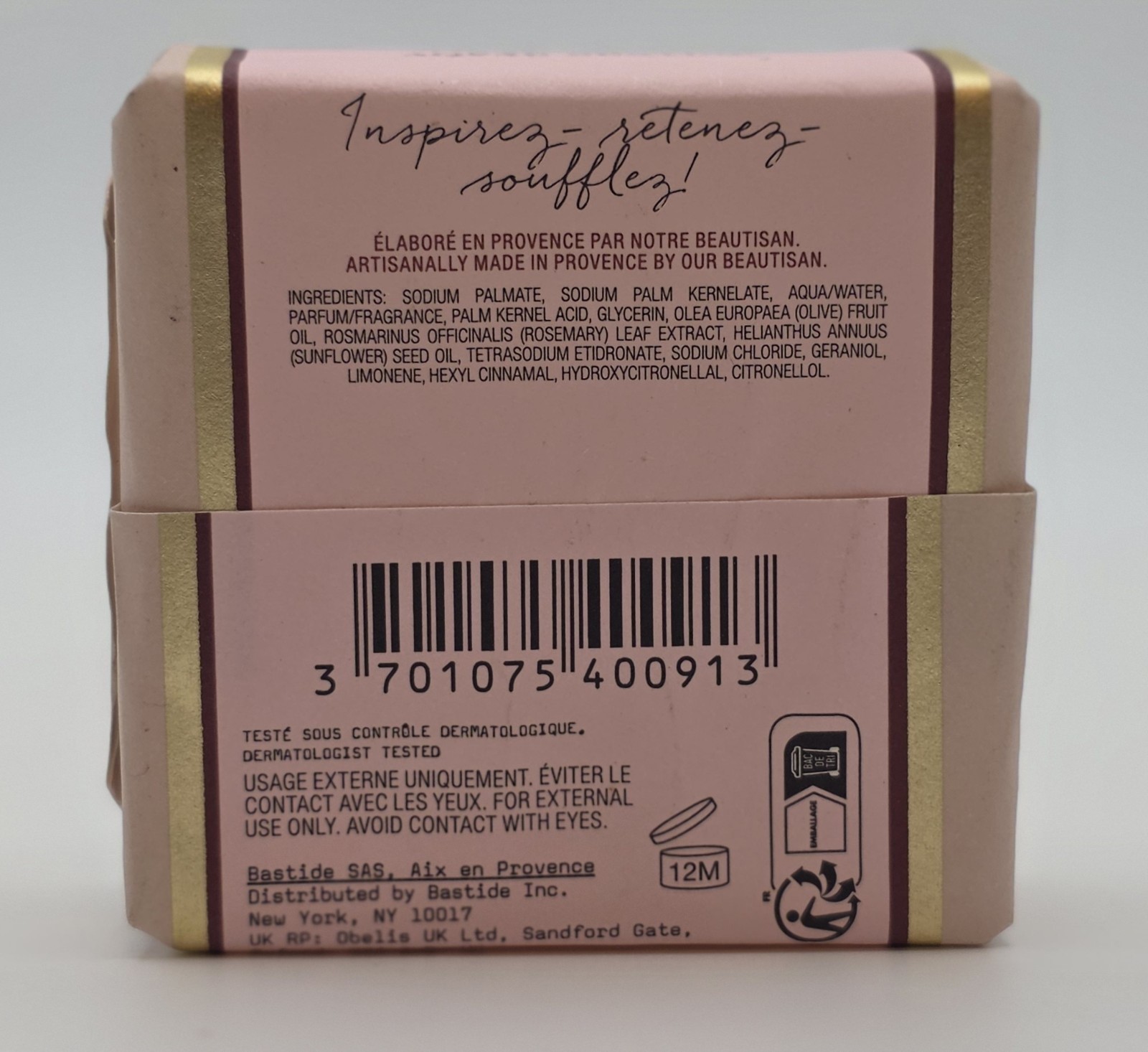 NEW Bastide Rose Olivier Savon de Provence Soap 50g 1.7oz Travel Size | Sold Out