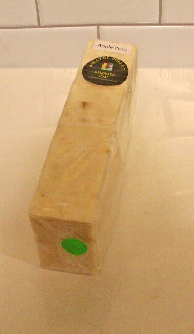 Apple Rose Cold Processed handmade soap loaf, 10 precut bars- FREE Shipping