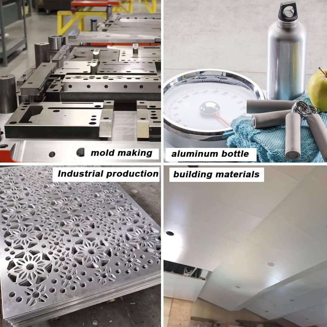 2 Pcs Square Aluminum Flat Bar, 1/8”(3mm) Thickness x 2” Width x 12” Length,