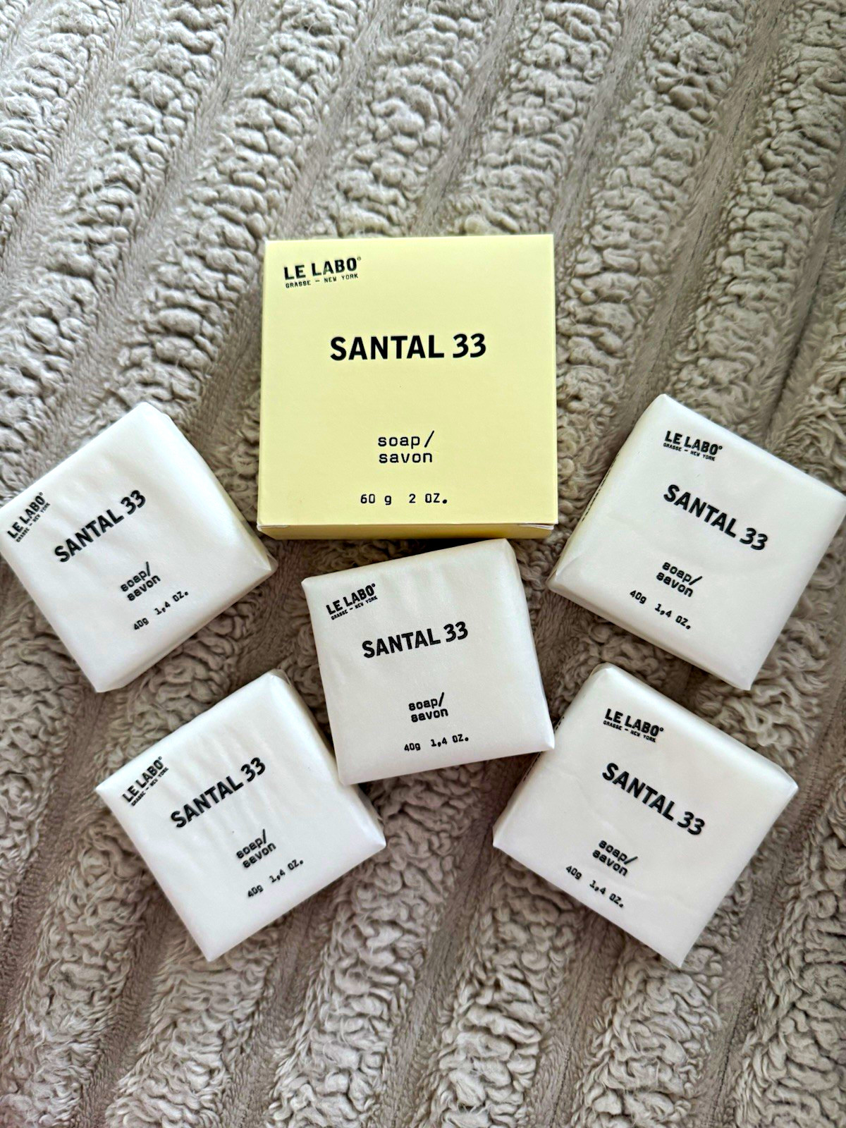LE LABO Santal 33 Body Bar Soap Multipack Set, 60g (2oz) + 40g (1.4oz)