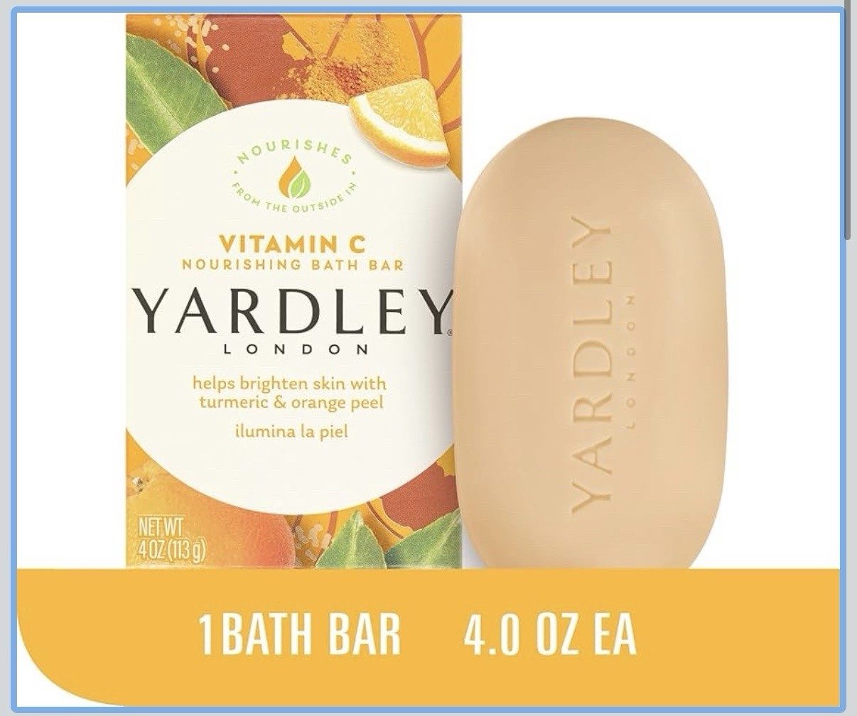 Yardley London Vitamin C Turmeric & Orange Peel Moisturizing Bath Bar Pack of 10