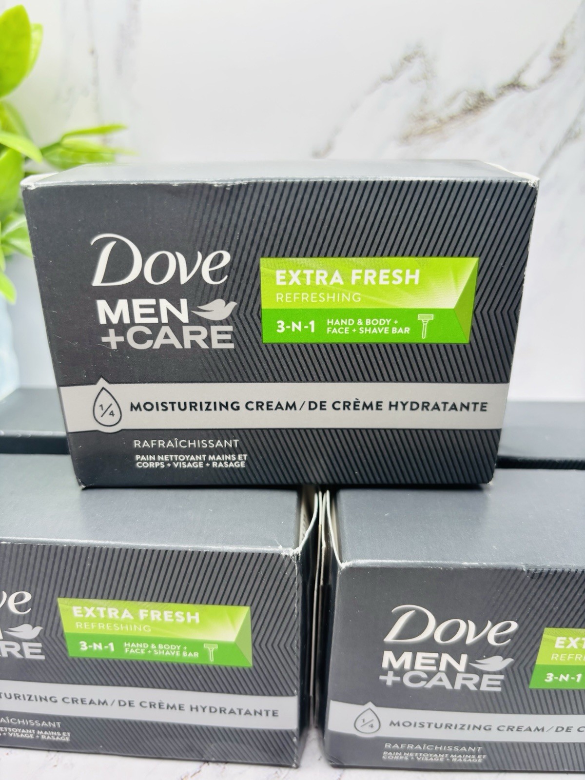 Dove Men+Care Body and Face Bar Soap Extra Fresh 3.75 oz 5-Count