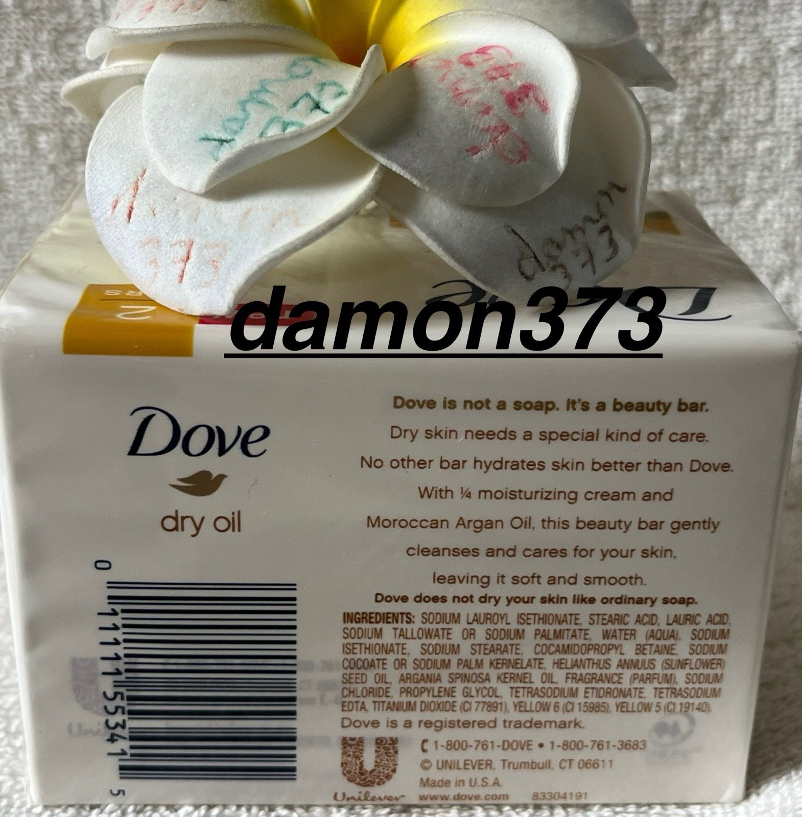 DOVE***DRY OIL***Beauty Bar (2 BARS)~~~4 OZ/113g EACH BAR~~~BRAND NEW/SEALED