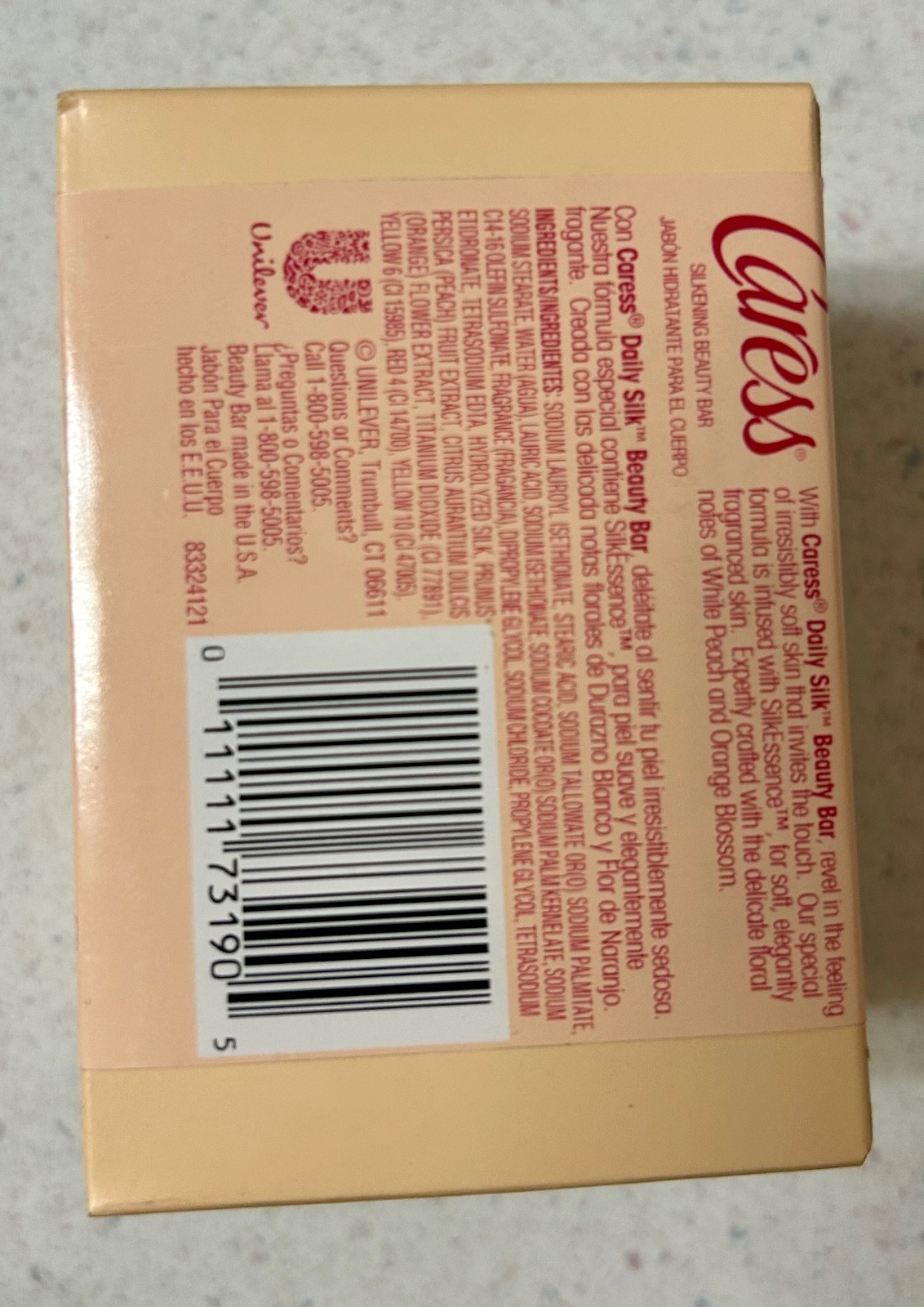 Caress Daily Silk White Peach & Silky Orange Blossom Beauty 4oz 22 Bar Soap
