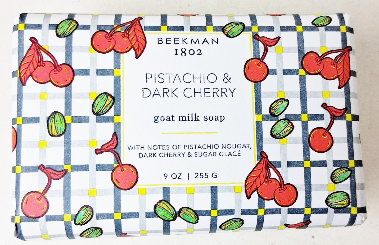 Beekman 1802 Pistachio Dark Cherry Scented Goat Milk Bar Soap Jumbo Size 9 oz
