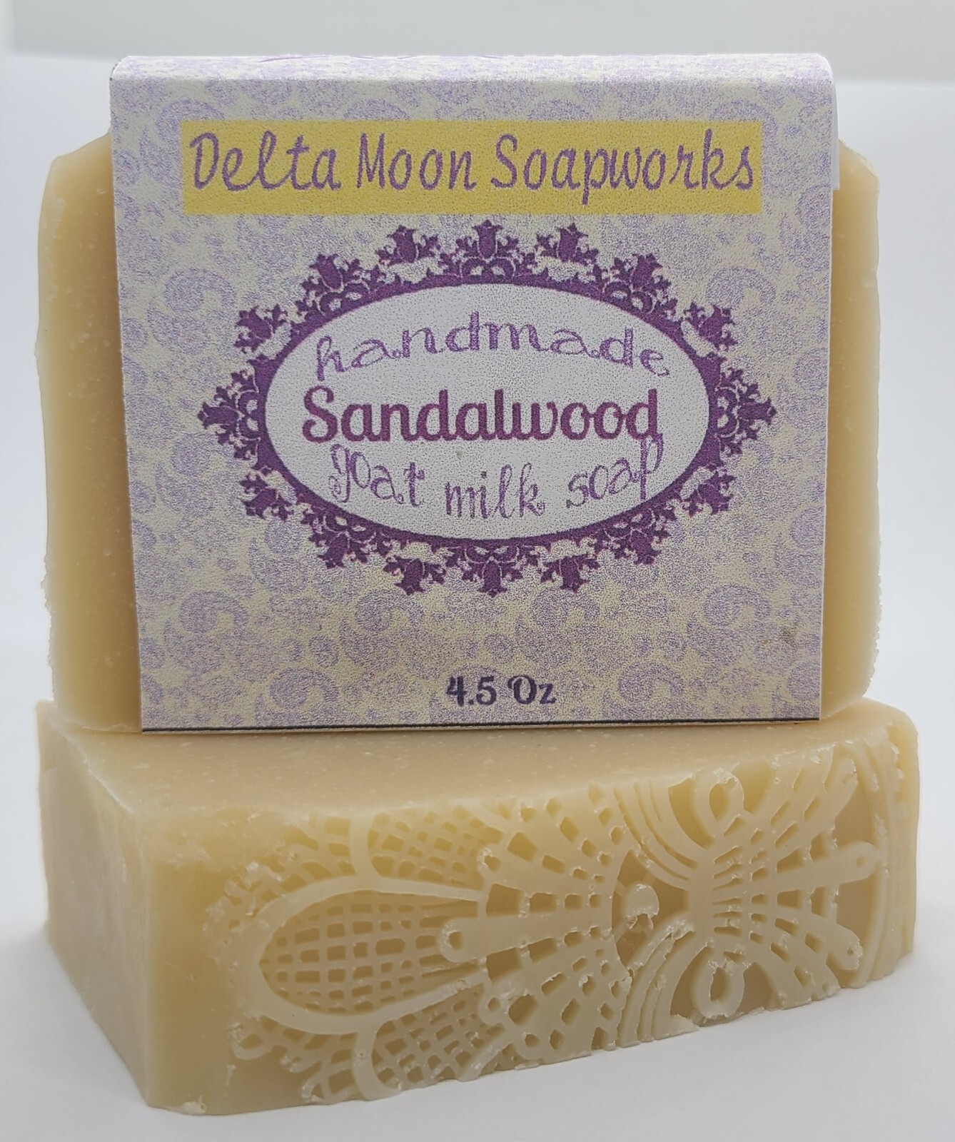 Handmade Sandalwood Goat Milk Soap, + samples, ships fast