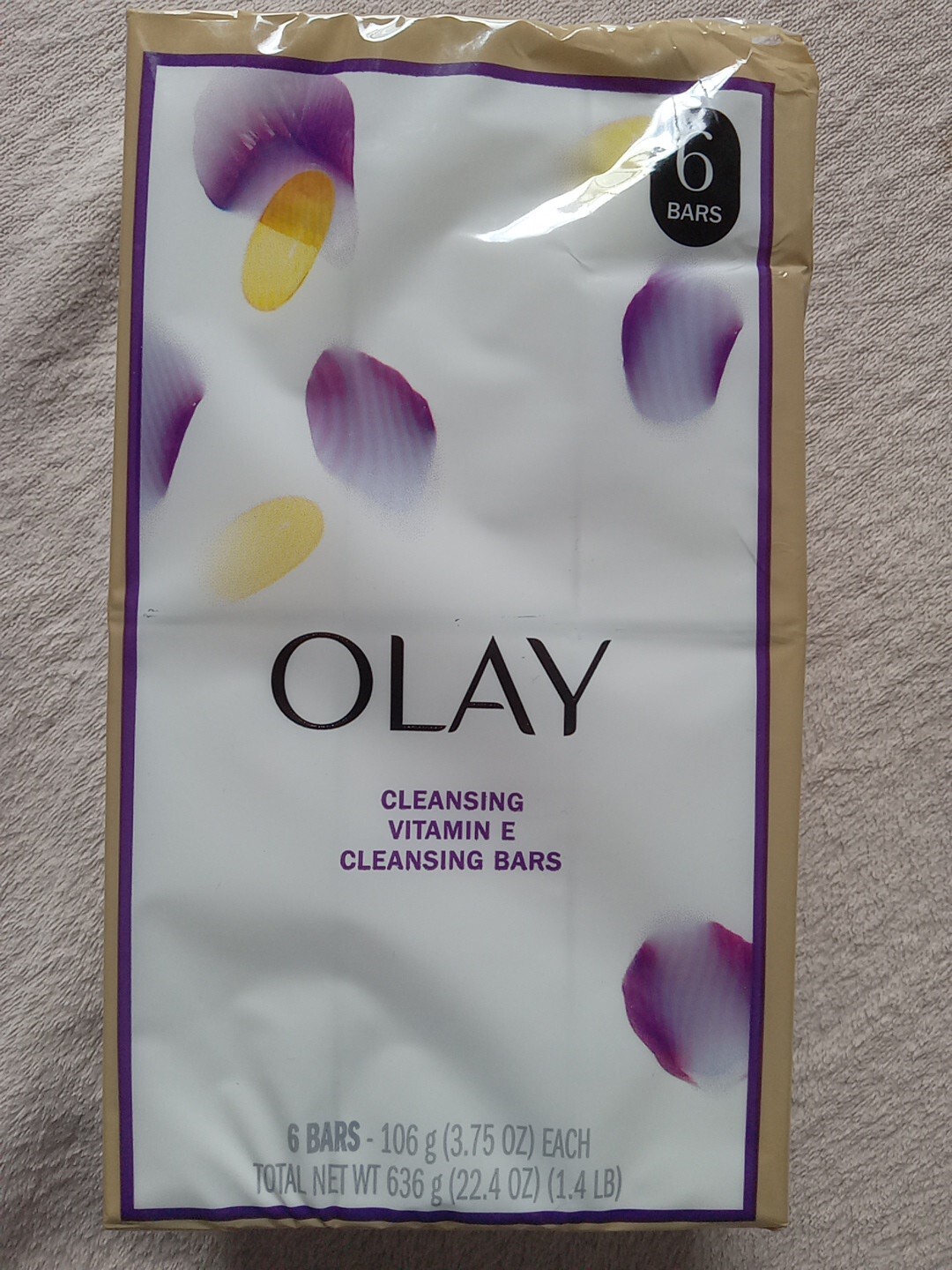 6-pack OLAY Cleansing Vitamin E AGE DEFYING Beauty Bar Soap Old Formula 3.75 Oz