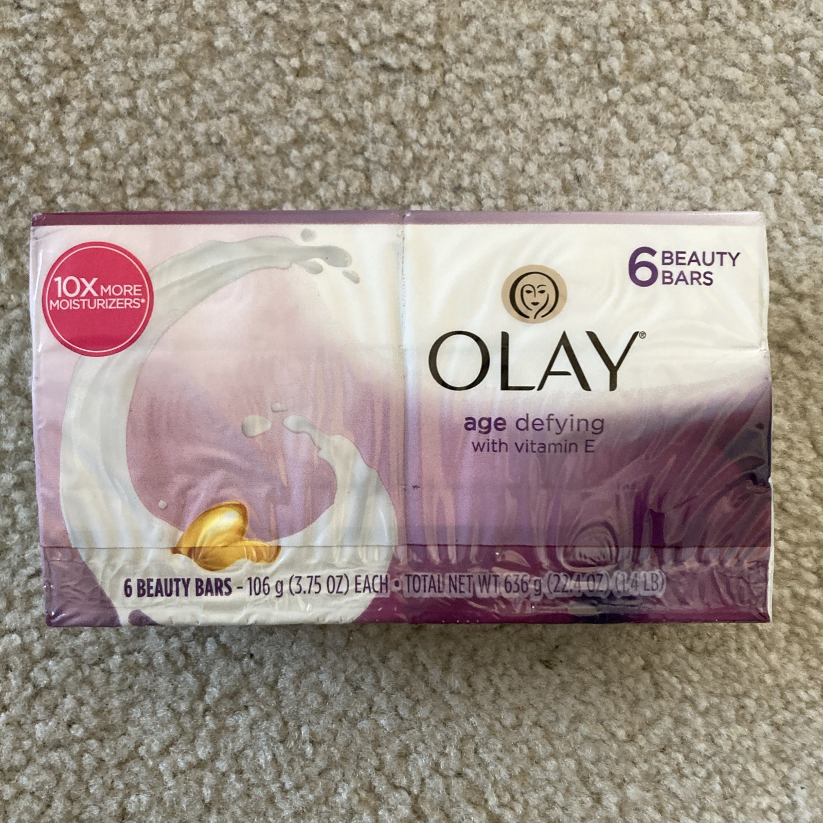 Olay Age Defying With Vitamin E Beauty Bars 6 x 3.75 oz – Old Formula NOS