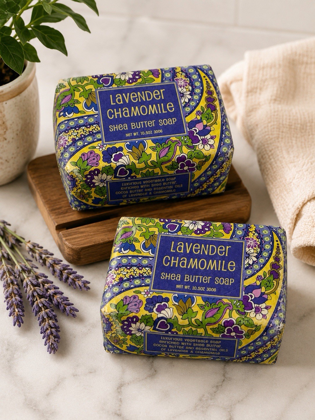 Greenwich Bay Trading Lavender Chamomile Shea Butter Soap 10.5 oz Bar Made USA