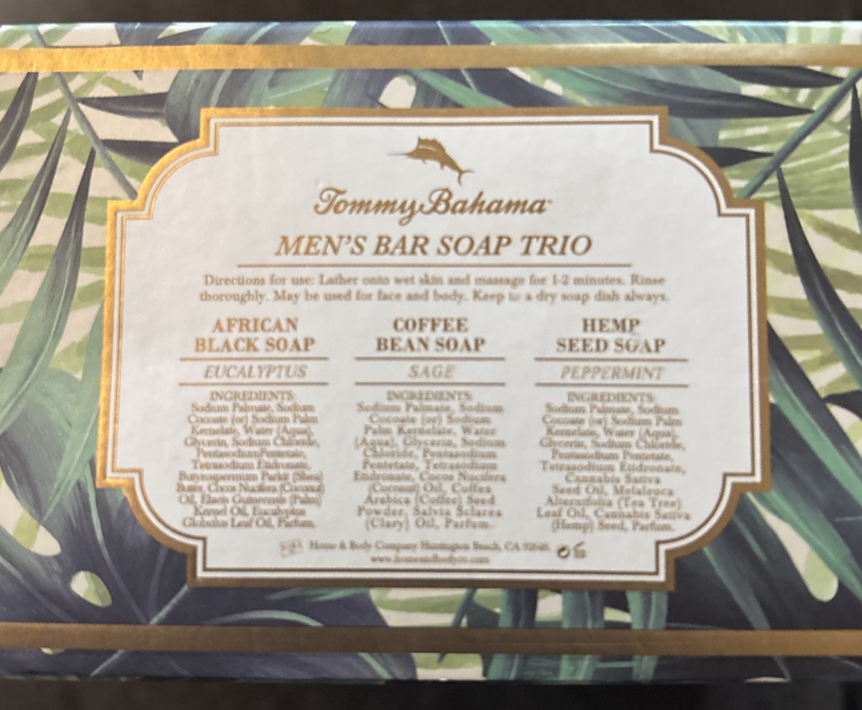 Tommy Bahama African Men’s Bar Soap Trio