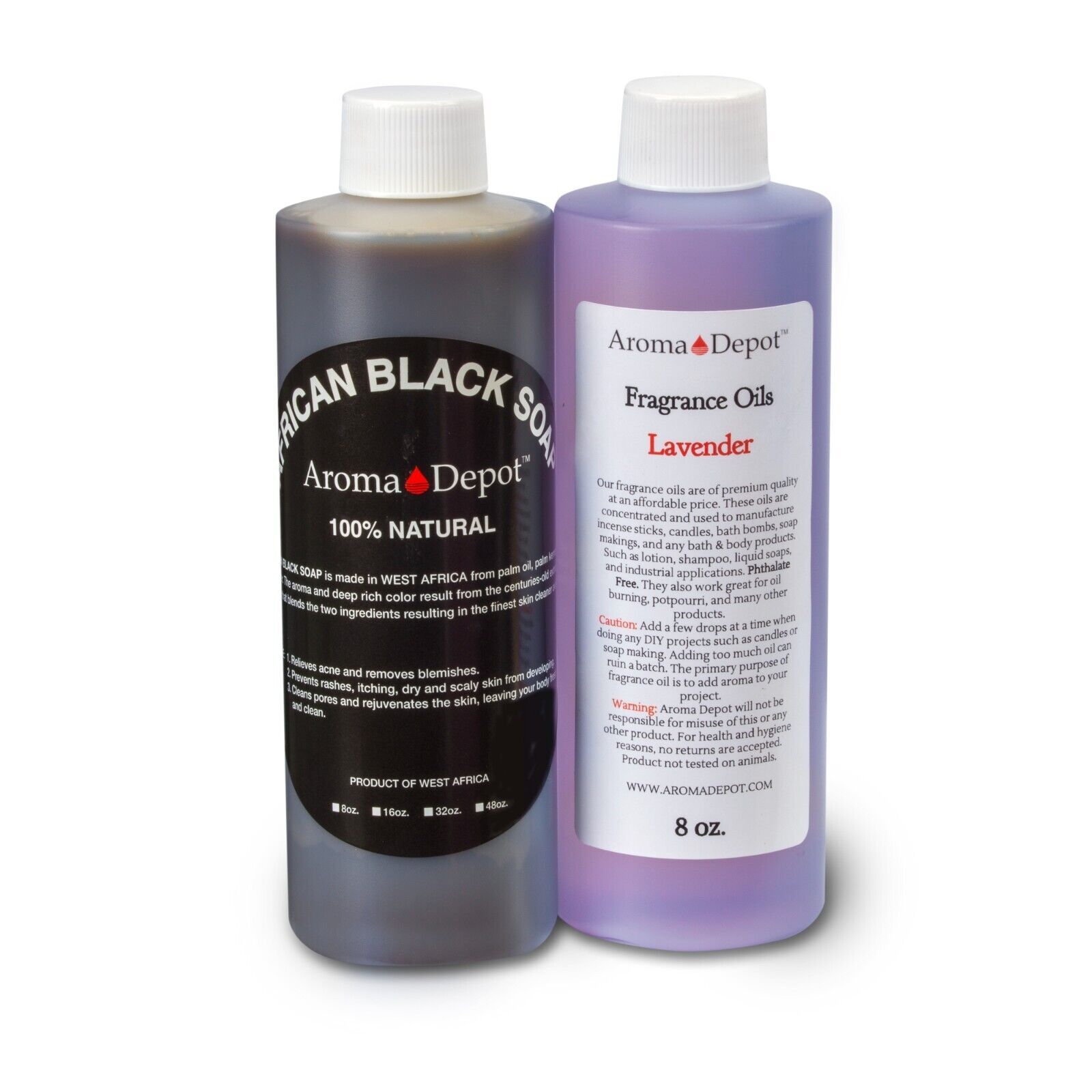 SCENTED Liquid Raw African Black Soap 100% Natural For Face & Body Wash