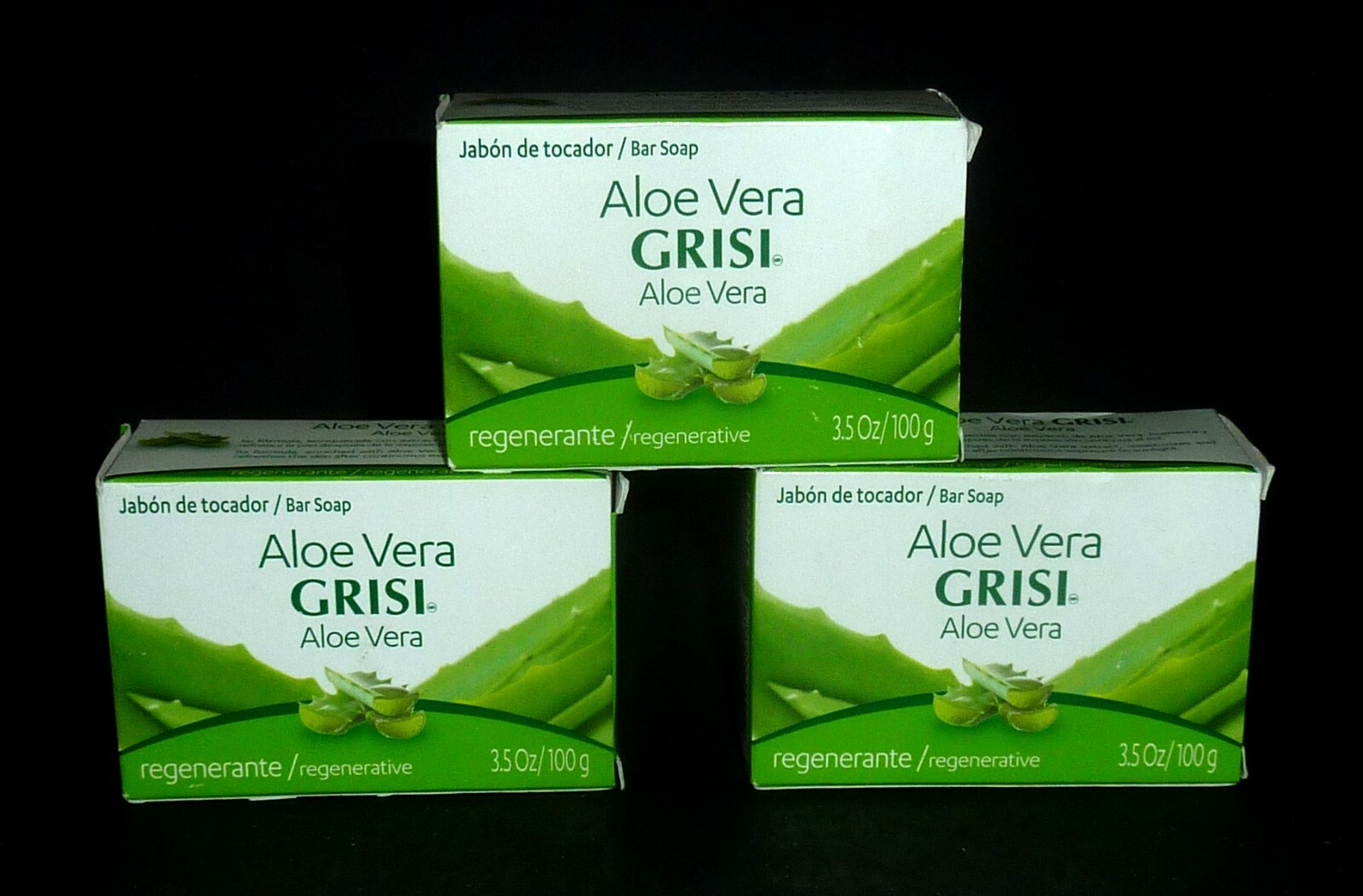 Grisi Aloe Vera Natural Bar Soap. Cleans & Protects your Skin. 3.5 Oz. (3 PACK)