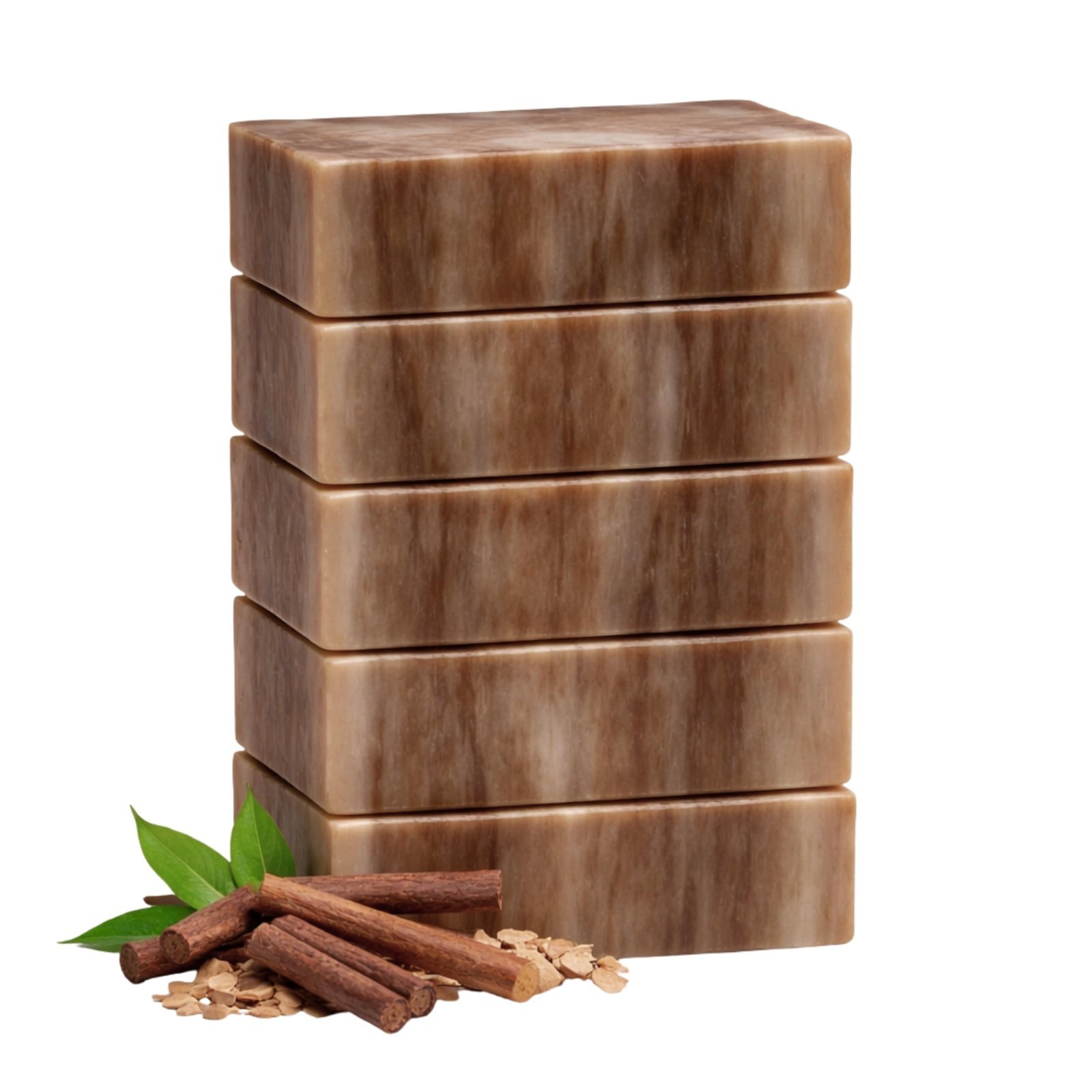 Natural Sandalwood Scented Soap 5 Pack – Triple Milled Moisturizing Bars, Organi