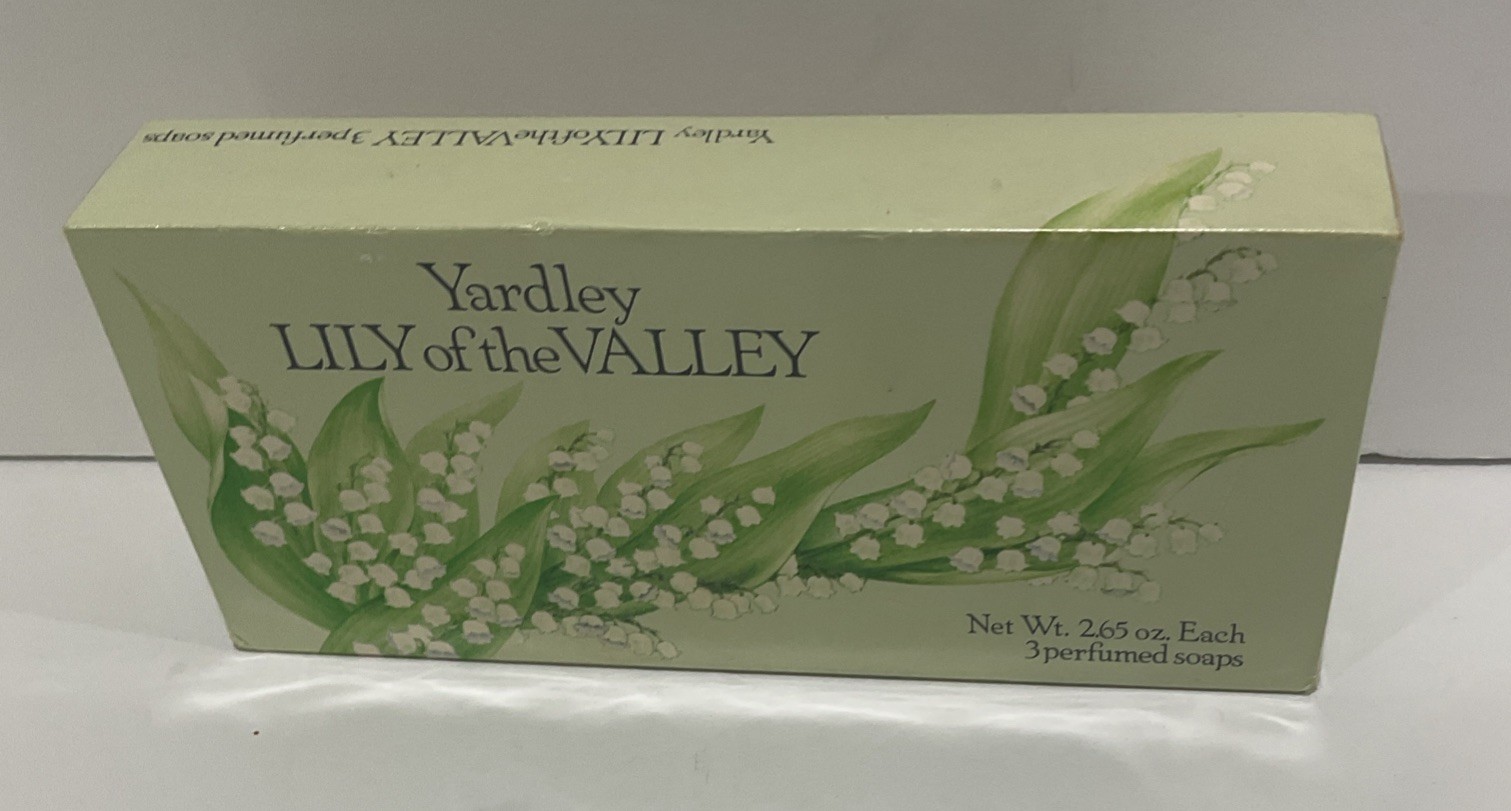 YARDLEY Vintage Lily of the Valley Perfumed Soap 3 Bars 2.65 oz Each