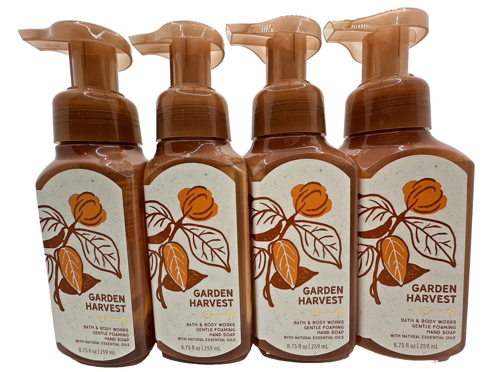 Bath & Body Works Garden Harvest Foaming Hand Soap 8.75 Oz x4