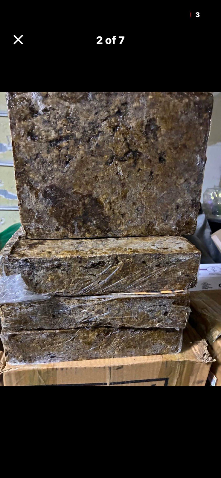Africa Black Soap Premium Bulk Rectangular Bar Brown Unscented