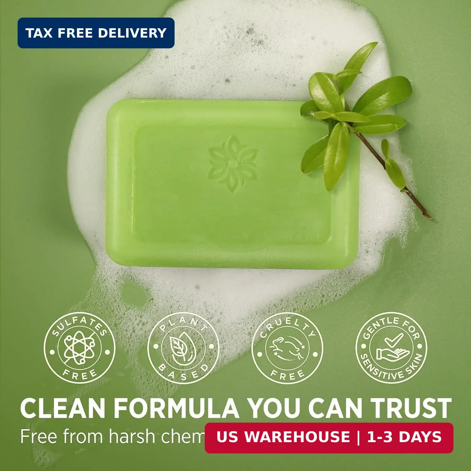 Tea Tree Soap, Relief Soap Bar Infused with Tea Tree Oil, Natural Foot & Body So
