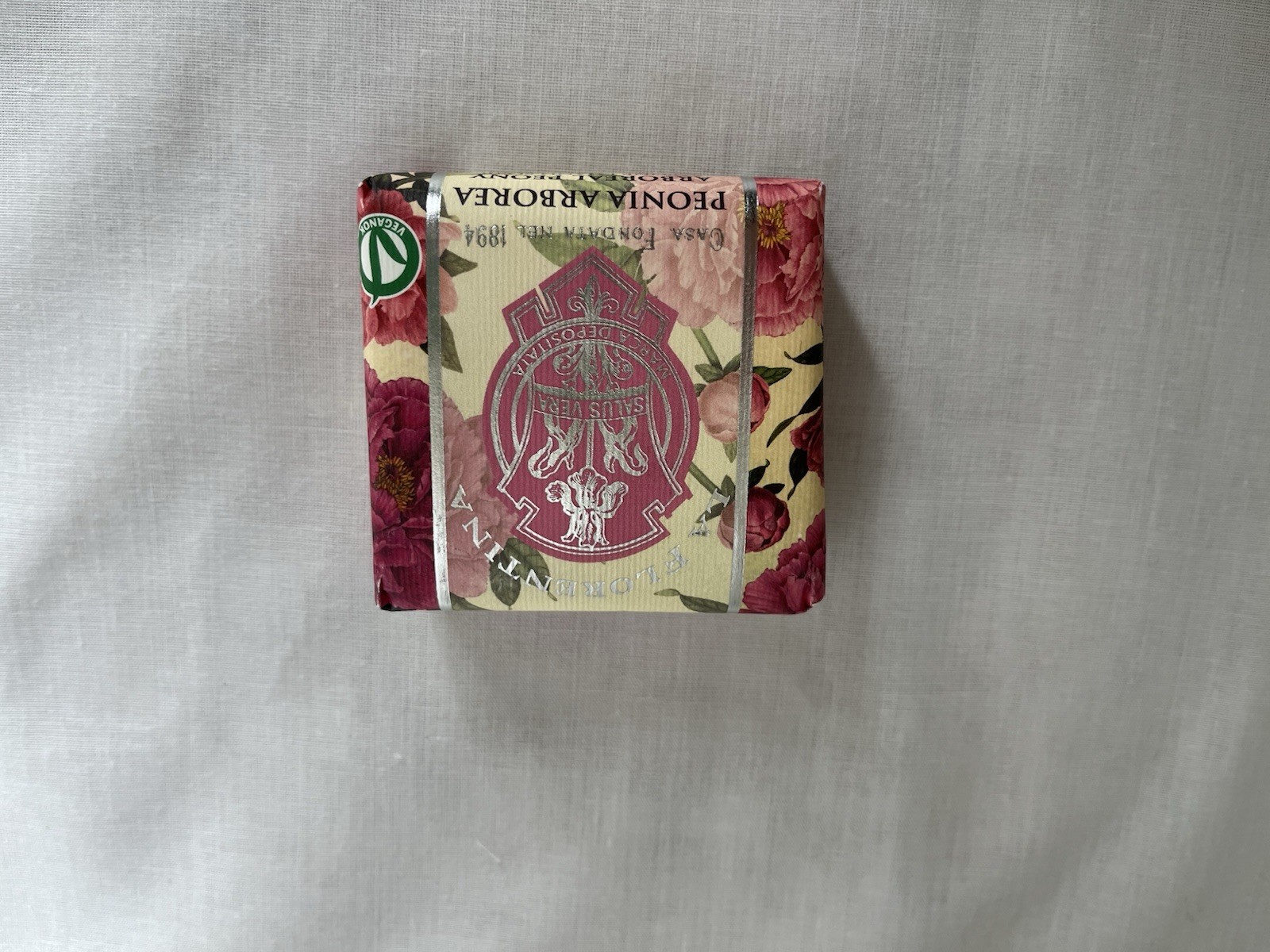 La Florentina Peonia Arborea Vegan Shea Butter Luxury Soap Bar, Peony Scent 150g