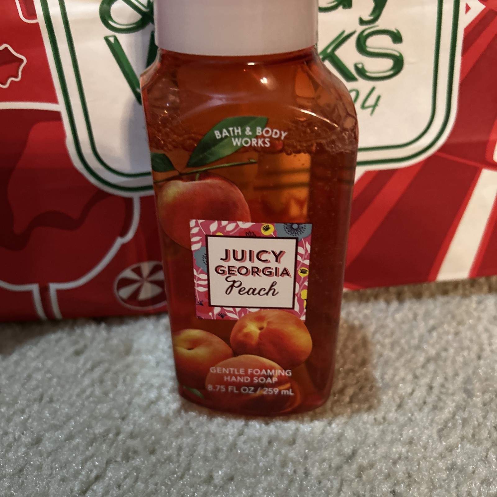 1 Bath Body Works JUICY GEORGIA PEACH Gentle Foaming Hand Soap Wash 8.75 oz