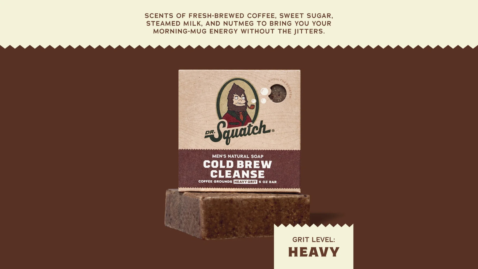 Dr. Squatch Cold Brew Cleanse Coffee Soap Bar | 5 Ounces [ Pack of 3]