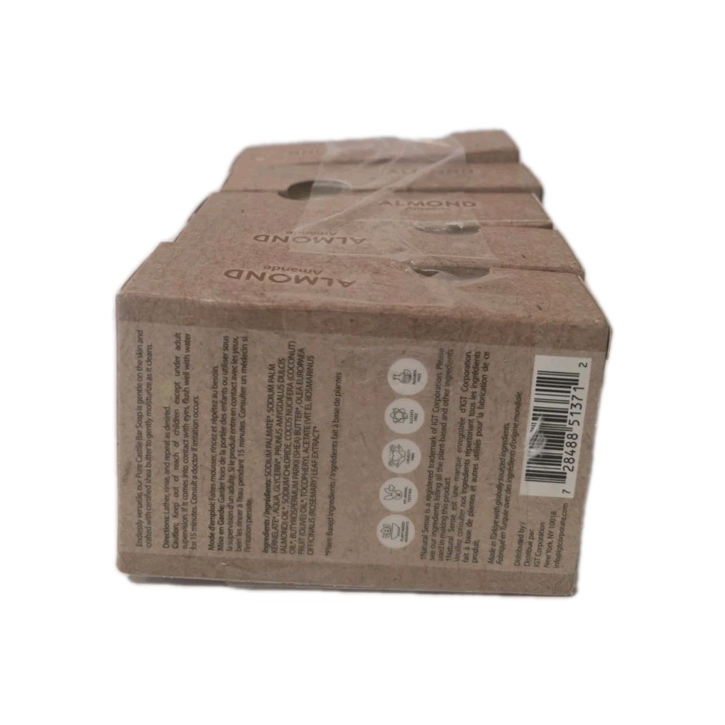 Pure CASTiLe Soap AlmonD Pack Of 5 Natural SENSe Base PLANT