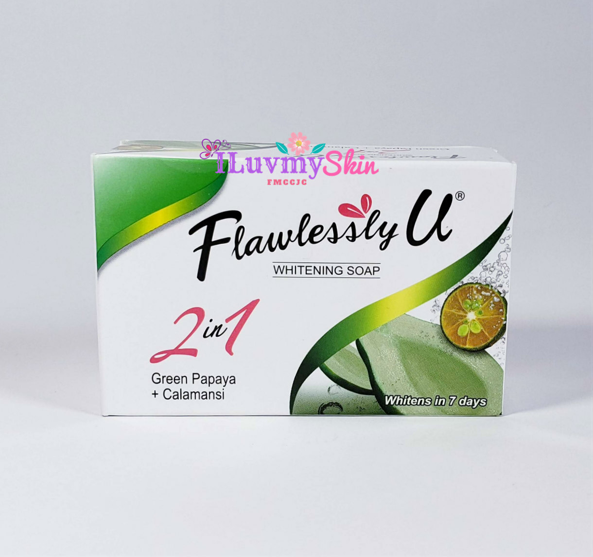 Flawlessly U 2in1 Green Papaya Calamansi Whitening Soap 125g (1 Bar ONLY)
