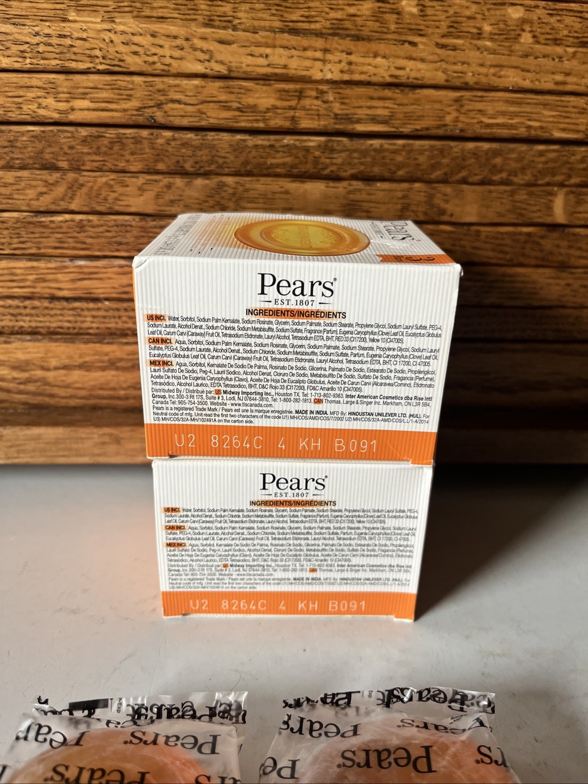 Pears Transparent Glycerin Bar Soap 2.64 Oz – (8) Bars in total Pure W/Plant Oil