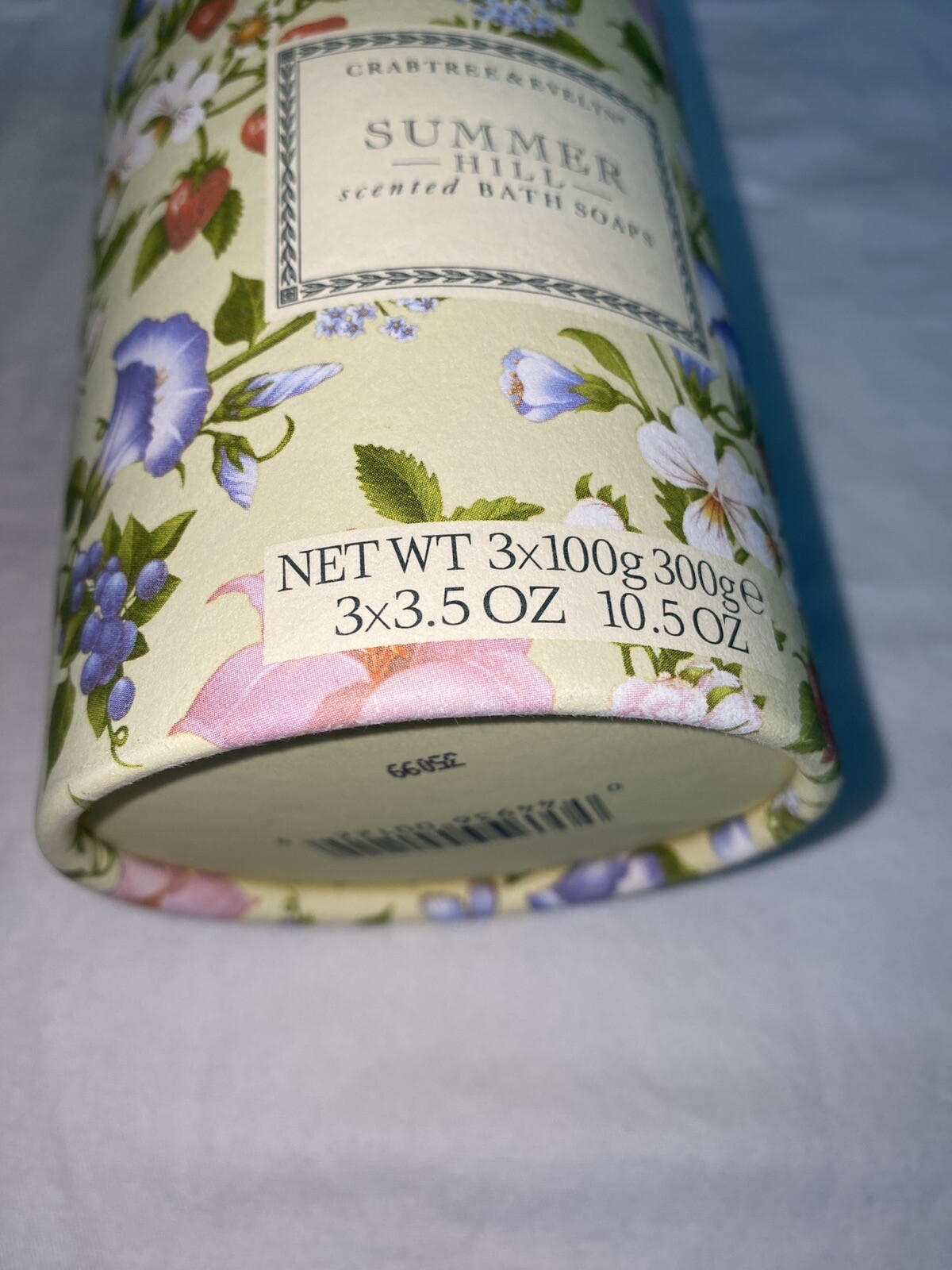 Vintage Crabtree & Evelyn SUMMER HILL SCENTED BATH SOAP BARS Set of 3x100g NEW