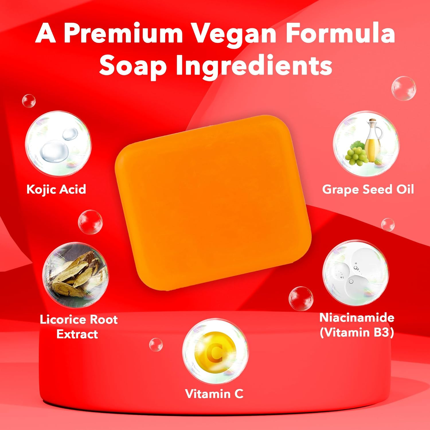 Koji White Kojic Acid Dark Spot Corrector Soap – Kojic Acid Soap with Vitamin C,