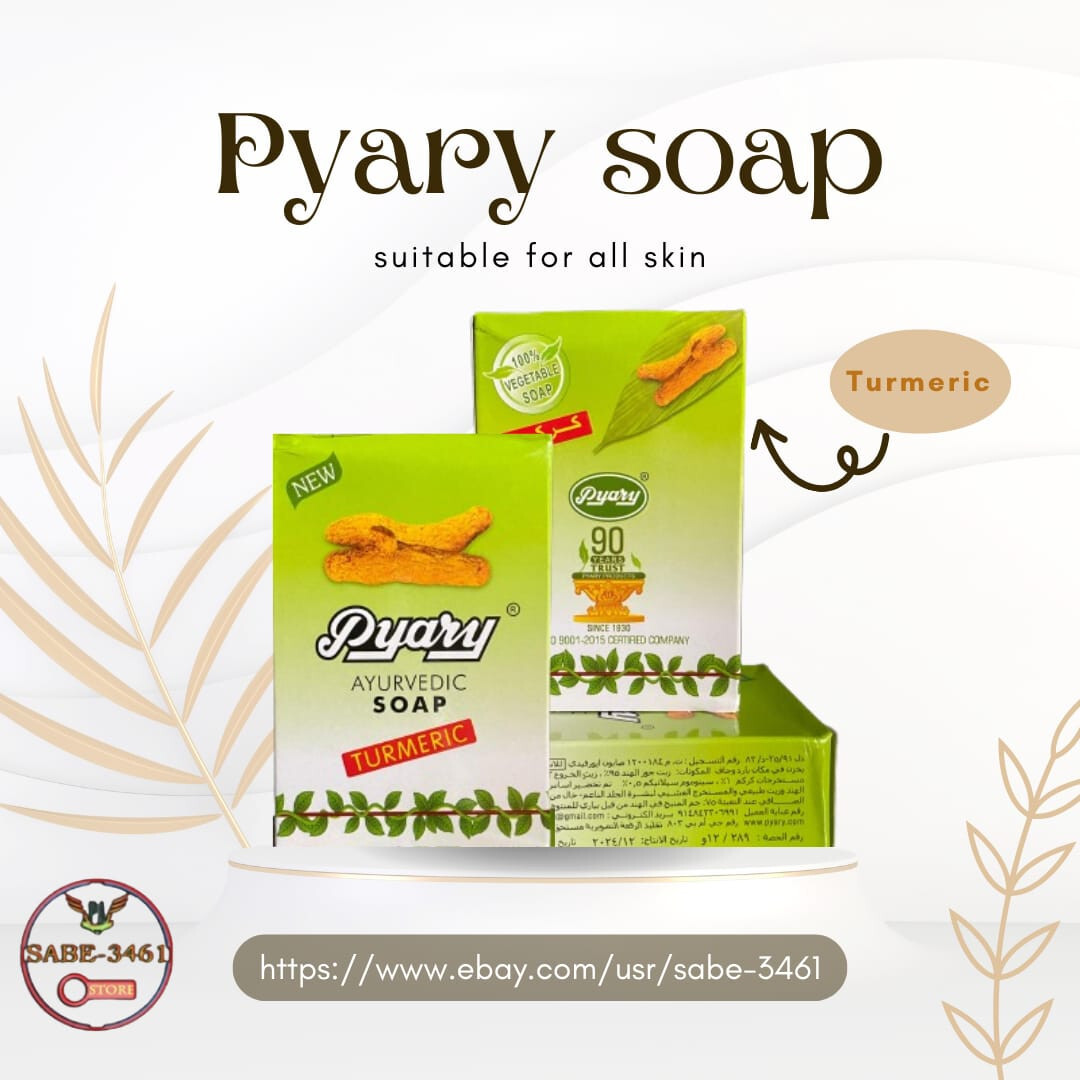 3 PACK Arab Pyary Soap Bathing Beauty Soap Original Turmeric Soap Pyary India