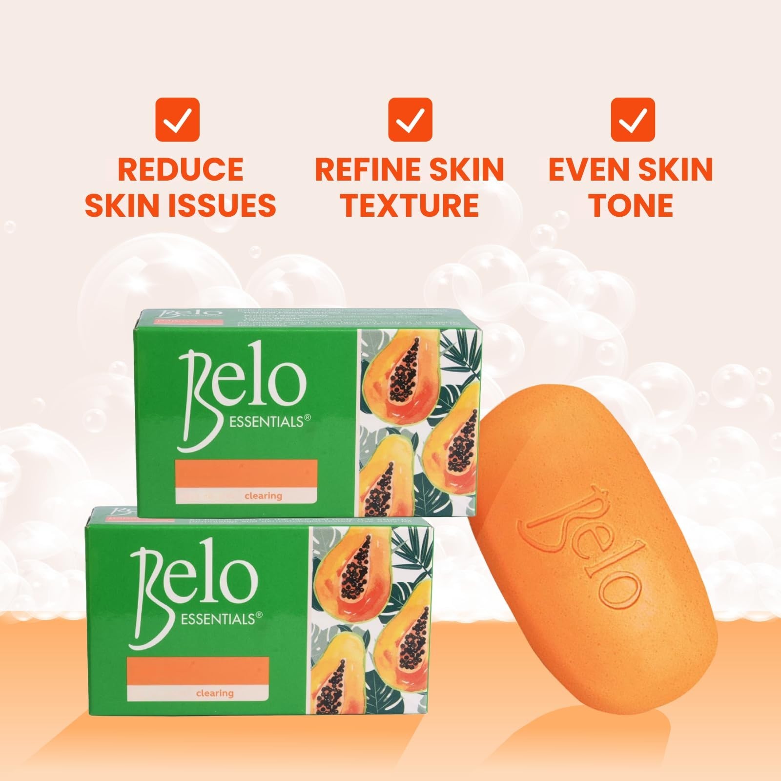 Belo Essentials Cleansing Soap Bar Gentle Exfoliating Soap – 135g