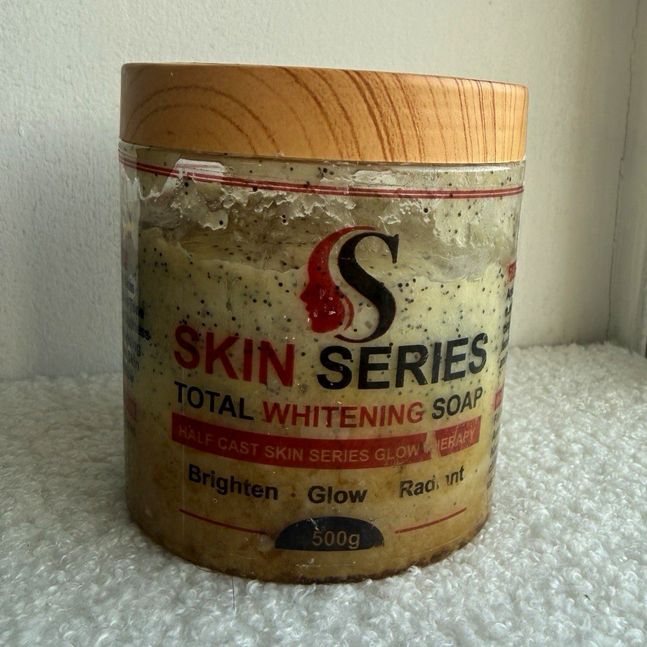 Skin Series Total Whitening Soap with Jojoba Beads, 500 g, Beige Speckled Round