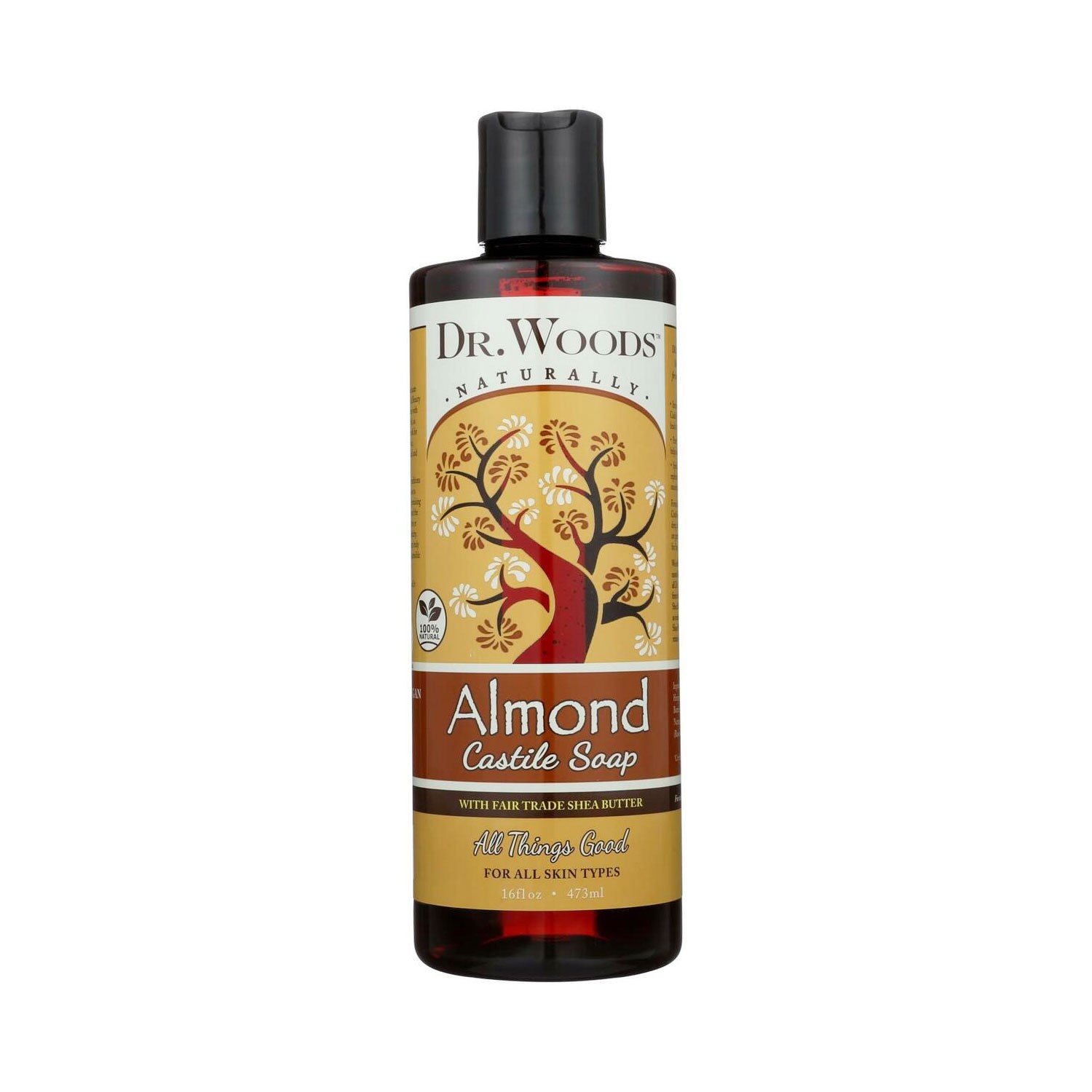 Dr Woods Shea Vision Almond Castile Soap 16 Oz|Case of 12