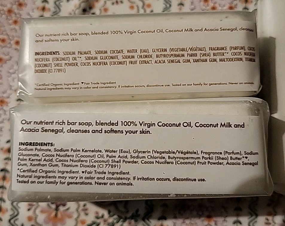 3 Shea Moisture Coconut Oil Shea Butter Soap 8oz
