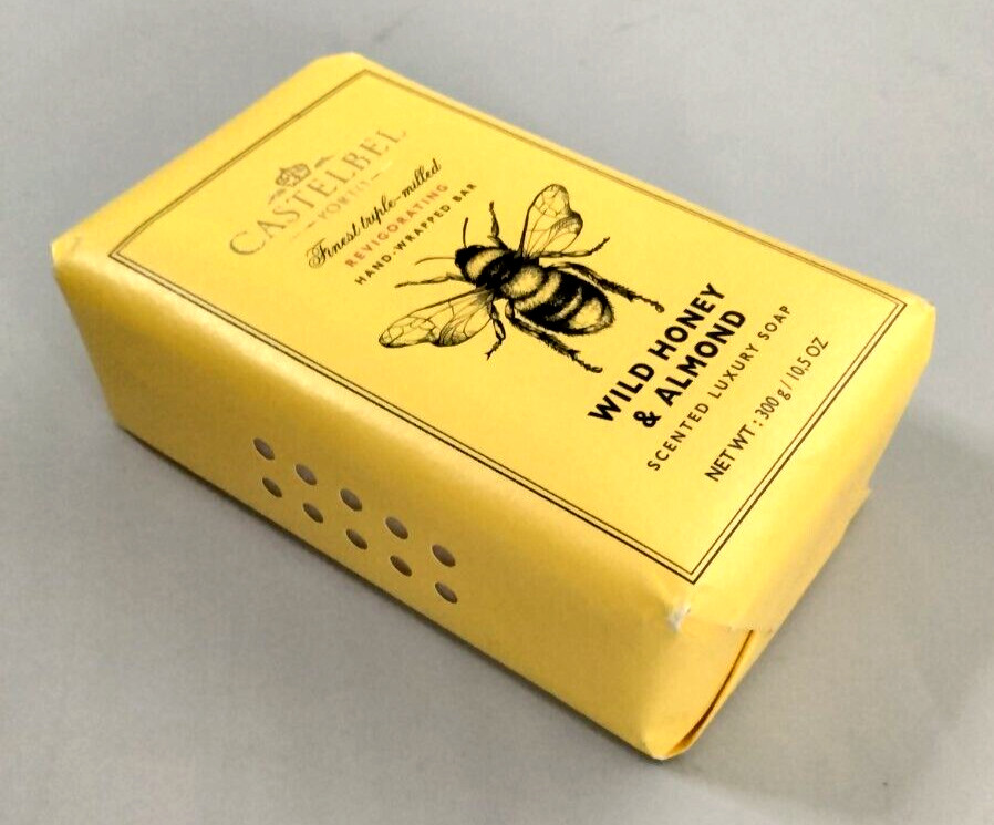Castelbel Wild Honey Almond Triple Milled Body Bar Soap 10.5 oz NEW