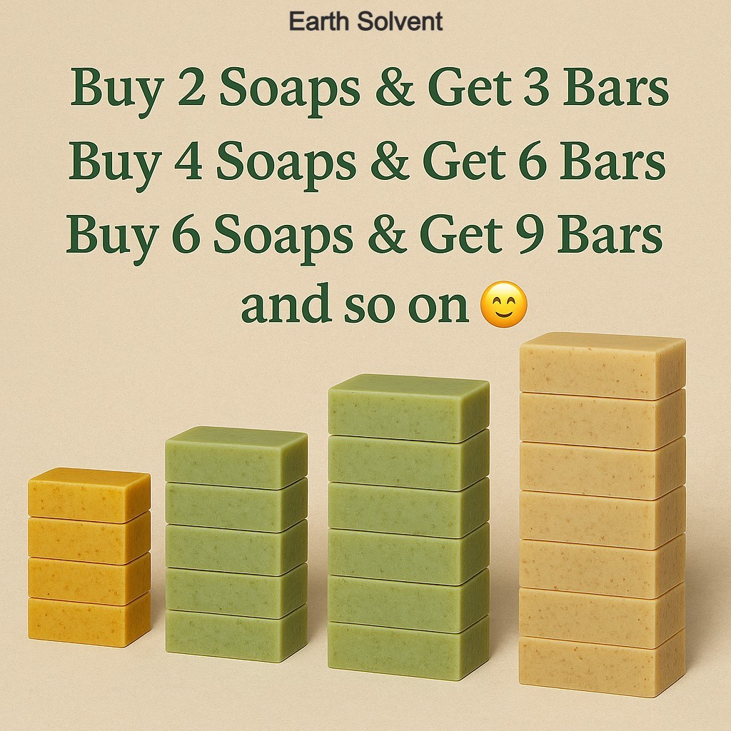 BUY 2 & Get 1 FREE Earth Solvent Natural Organic Bar Soap For Sensitive Skin 5oz