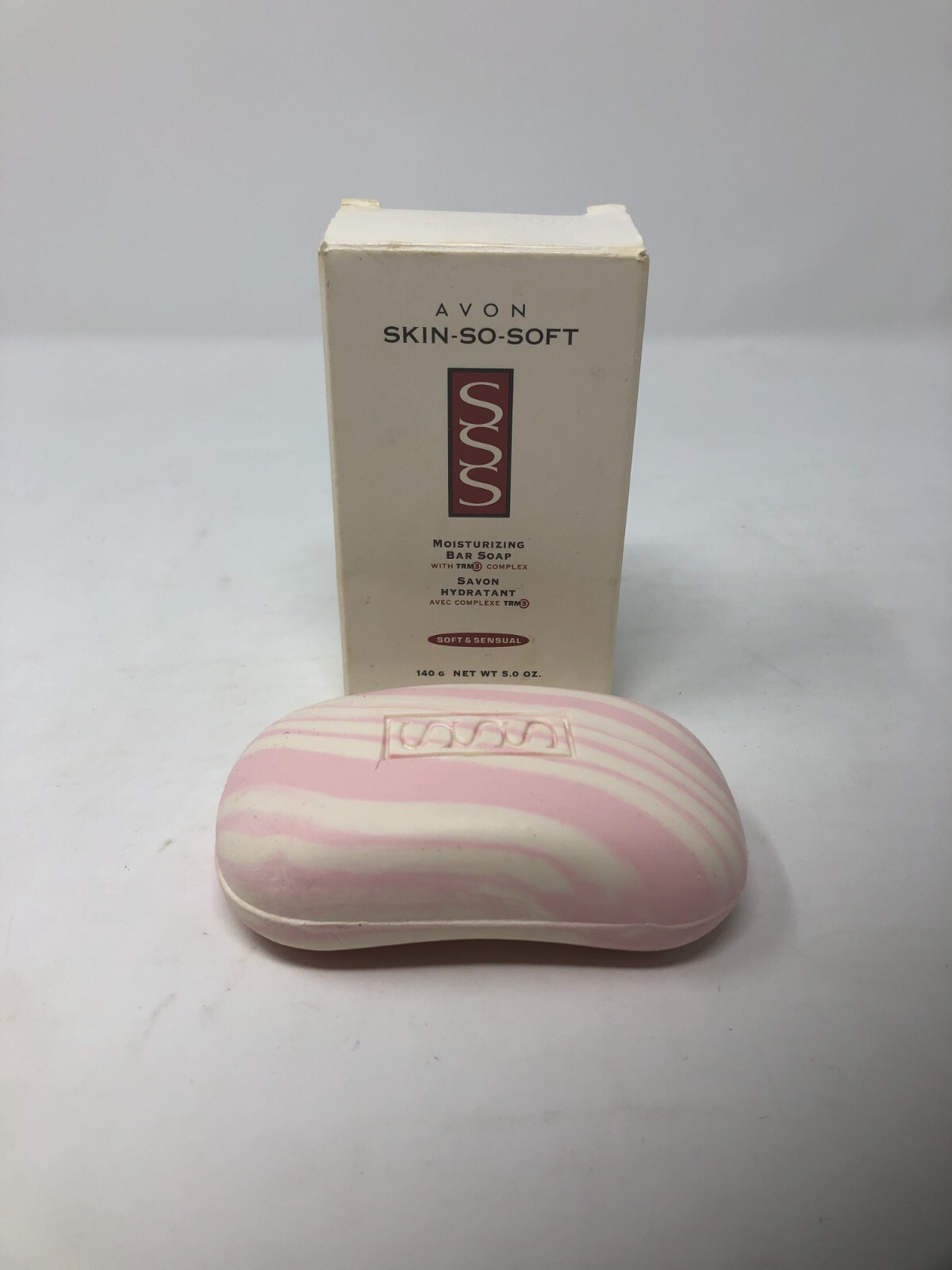 Vintage Avon Skin So Soft Moisturizing Soap Bar PINK